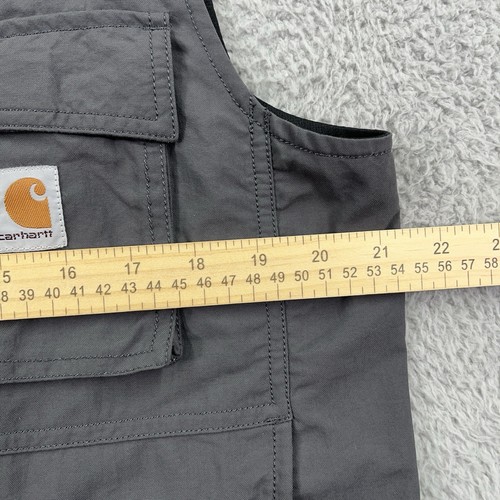 Carhartt Briscoe Vest Mens Medium Gray Water Resistant Vented Utility Workwear - Picture 9 of 12
