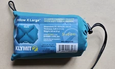 Klymit XL Travel Pillow Lightweight Camping Pillow Soft Touch Fabric-Inflatable