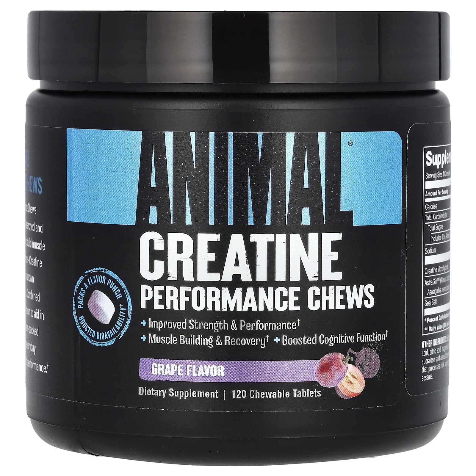 Creatine Performance Chews Grape 120 Chewable Tablets 6990₽