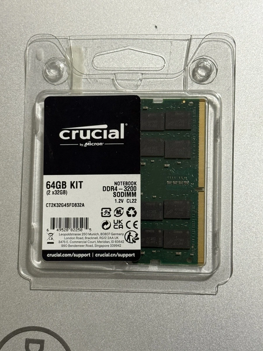 Crucial DDR4 SDRAM 64 GB Total Capacity Memory (RAM) for sale | eBay