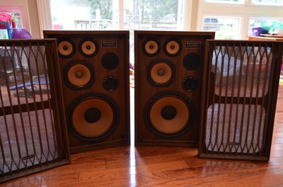 Vintage 1970s Kenwood KL-4090 3way Kabuki Speakers Working Rare