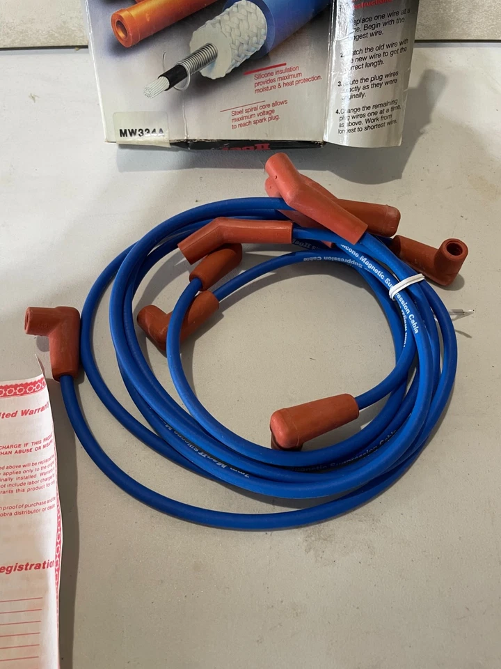 JUEGO DE CABLES DE BUJÍA MW334A COBRA MAGII - Mag2 - Nuevo de Lote Antiguo - ¡Envío Rápido! Foto 2 de 4