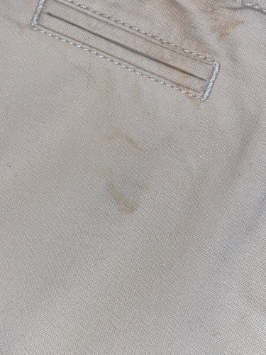 Talbots Boyfriend Flat Front Chino Pant Size 4 Cuffed Beige - Picture 4 of 9