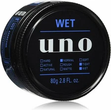 UNO Wet Effect Hair Styling Wax Medium Hold Shiseido 80g Made in Japan