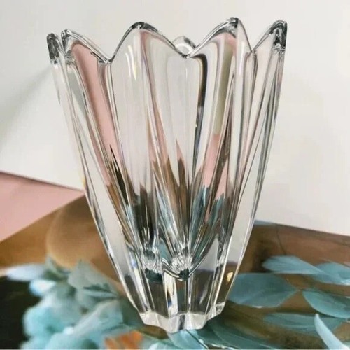 Orrefors Lead Crystal Jan Johansson Fleur 5 1/2" Swedish Flower Vase Signed - Picture 7 of 12
