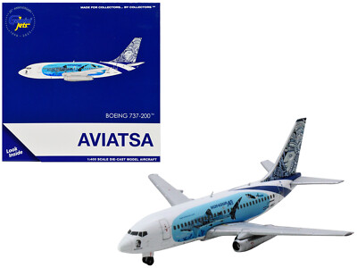 Boeing 737-200 Aviatsa Honduras HR-MRZ White w/ Blue Graphics 1