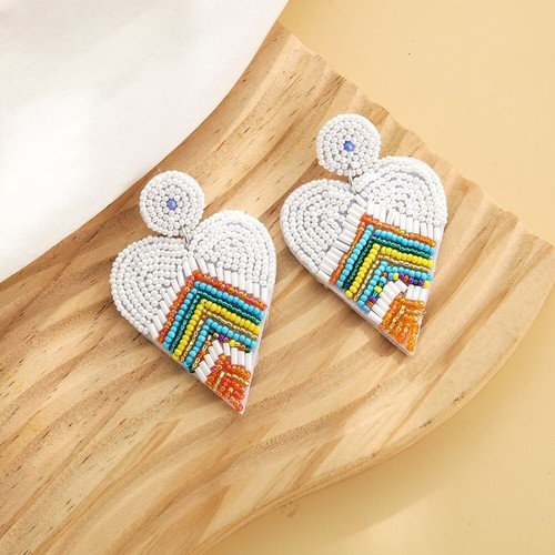 Orecchini perle boho serie primavera lunghi perline goccia pendenti fatti a mano 2914 - Foto 11 di 23