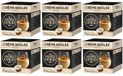 6 AROMA GOLD CREME BRULEE Flavor Instant Coffee Boxes Dolce Gusto Capsules 256g