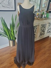 Black Dress Long Size US8 Long Chiffon Wedding guest 