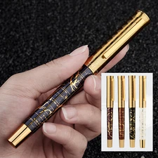 New Hongdian 1868 Metal Fountain Pen Iridium EF/F 0.38/0.5mm Nib Writing OfficFY