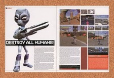Destroy All Humans PS2 Original 2006 Ad Authentic Sony Launch Video Game Promo