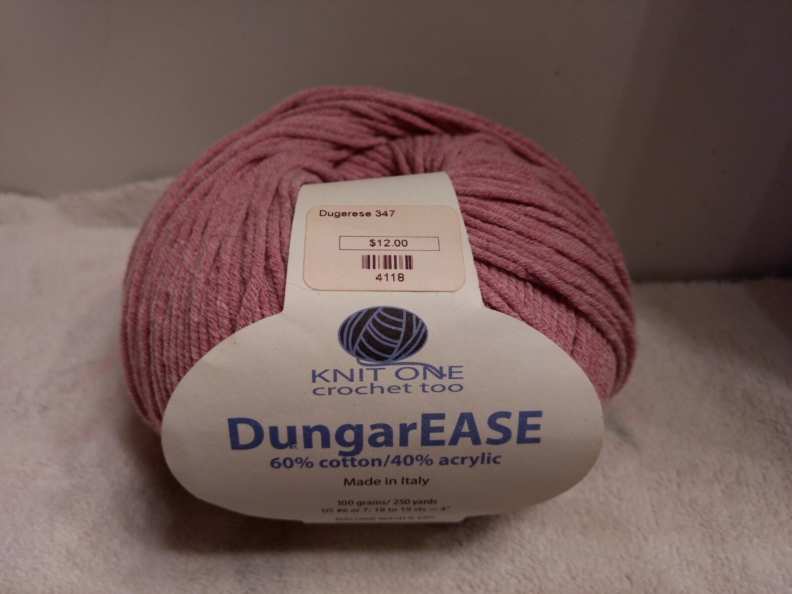 Knit One Crochet Too "DungarEASE Cotton Blend Yarn 100g 1 Ball
