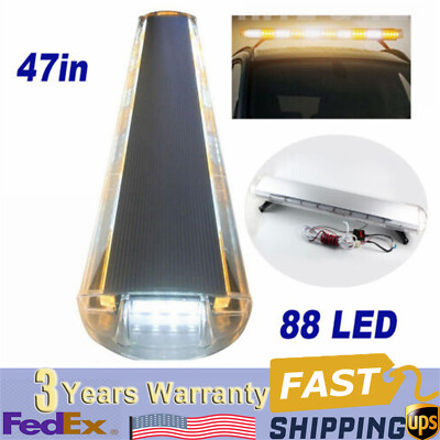 47'' LED Amber White Strobe Light Bar Emergency Warning Tow Truck Response