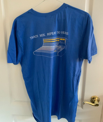 API Audio 50th Anniversary Teeshirt XL Cotton Track. Mix. Repeat. 50 Years