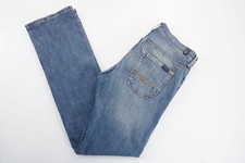 7 For All Mankind Standard Men Jeans W30 L34 Blue Light Blue Used Stretch X5
