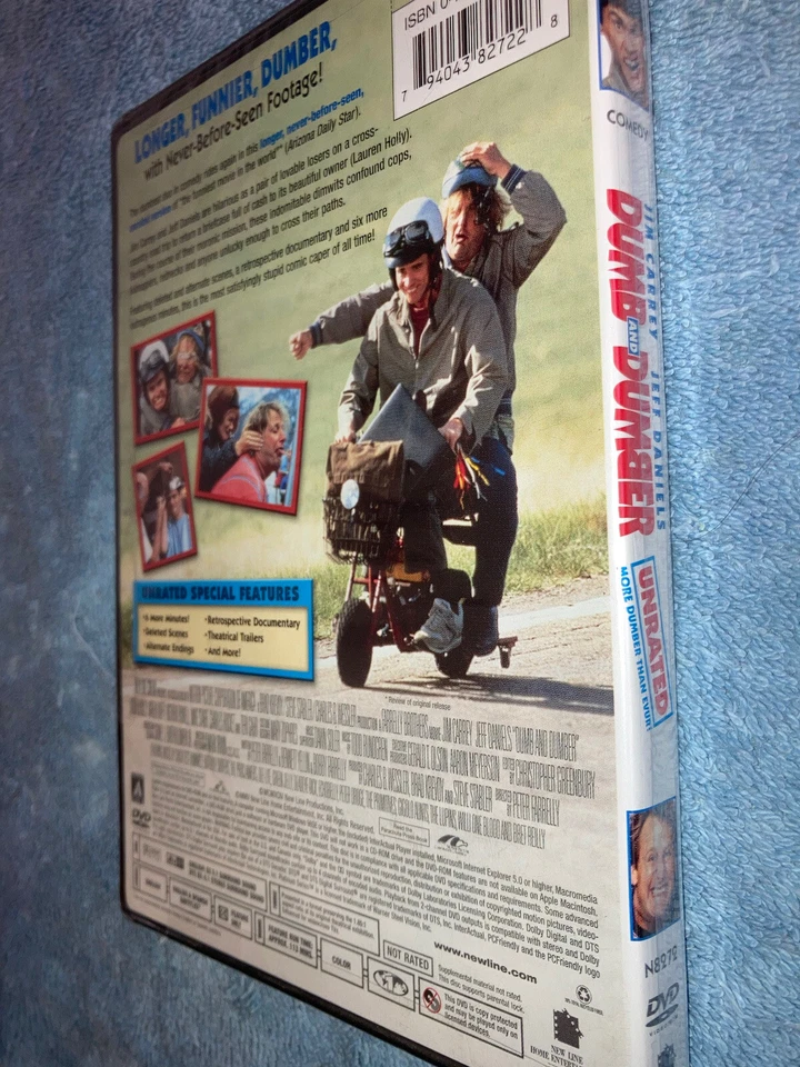 Dumb and Dumber (DVD, Extended Unrated) Jim Carrey Jeff Daniels NOS SEALED New - Image 4 of 4