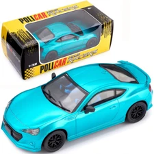 Slot It  Policar CT01u Subaru BRZ - Cyan 1/32 Scale Slot Car