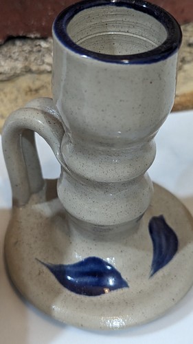 3 Similar Salt Glazed Pottery Vase 3.5", Candle Holder 4", Jar 3.5" - Picture 7 of 11