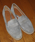 Caslon Women's Size 7.5M Tristan Grey Leather Suede Slip On Flats Loafers — photo 1