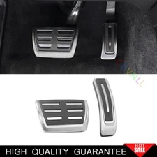 Fit Porsche Cayenne 2011-17 Silver Aluminum Brake Pedal Accelerator Pedal Cover