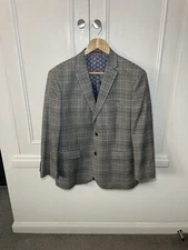 Next Blazer 44R Skinny Fit Checked Multicoloured Pit To Pit 22” Length 29.5”