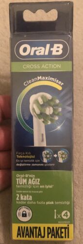 Oral-B Cross Action Replacement Toothbrush Heads Value Pack 4 Count