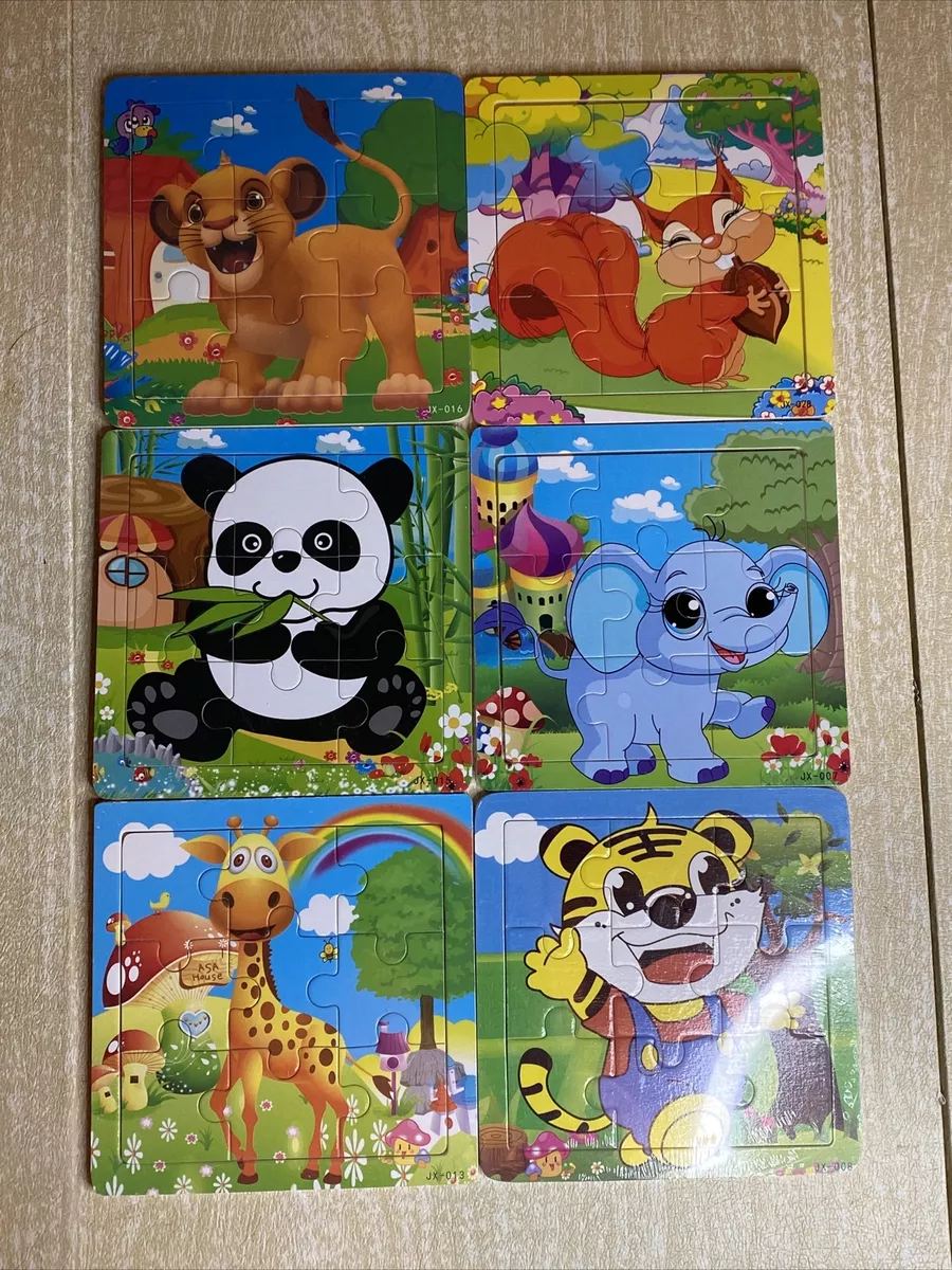 6 - 9 pc Wooden Jigsaw Puzzles - Kids Educational Toys