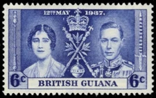 BRITISH GUIANA 229 (SG307) - King George VI Coronation (pb72875)