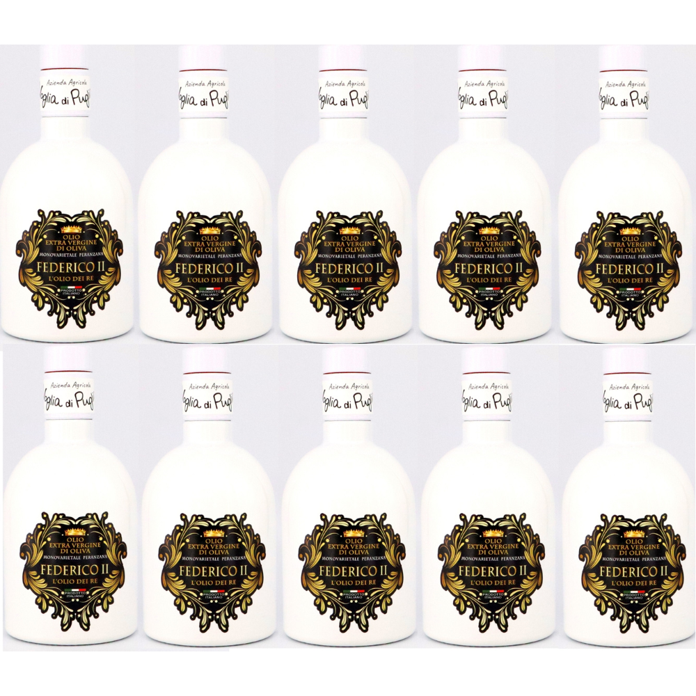 Voglia Di Puglia Olio Extravergine Di Oliva Peranzana 5 Litri Bottiglia 500 ml