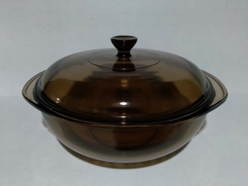 VTG Pyrex #023 Amber Casserole Dish With Lid 1.5 L