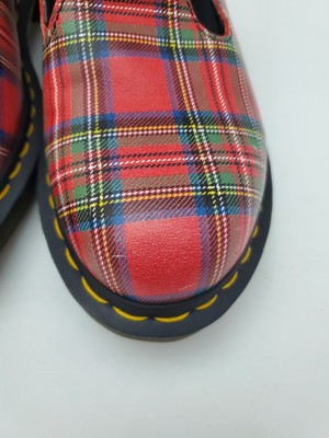 Dr Martens Polley Sophia Red Tartan Check Plaid Mary Jane  Dr.Marten red plaid Mary Jane shoes main image 0