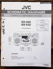 JVC MX-K50 MX-K60 Stereo Schematic Diagram Service Manual *Original*