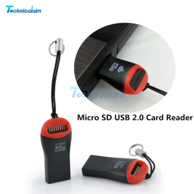 5Pcs High Speed USB 2.0 Mini Micro SD T-Flash TF M2 Memory Card Reader