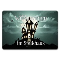 FußMatte In 35X50 Cm Ohne Rand Mit Gruseligem Halloween Motiv Und Spruch -
