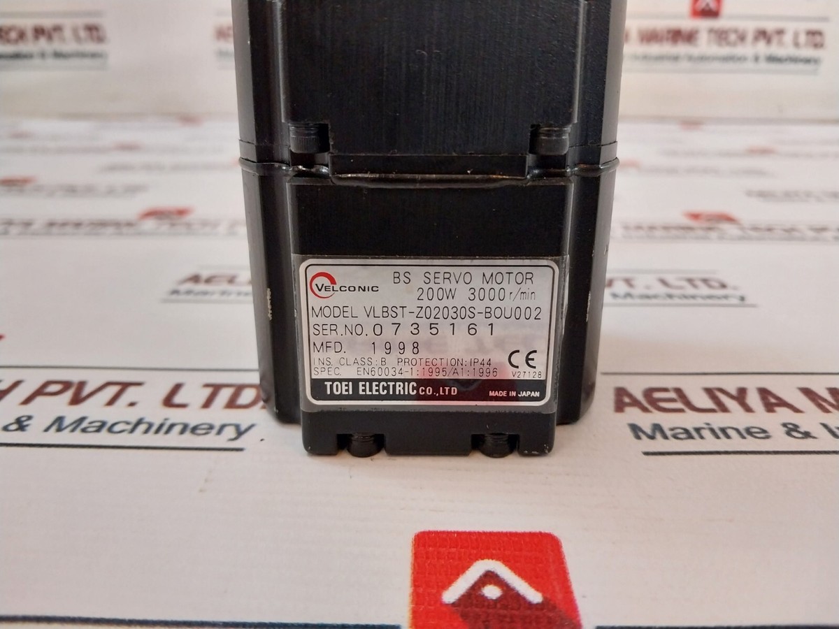 Toei Electric VLBST-Z02030S-BOU002 Bs Servo Motor 200W IP44 Toei Electric VLBST-Z02030S-BOU002 Bs Servo Motor 200W IP44
