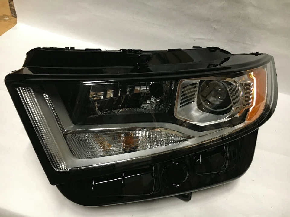 Halogen Headlight For 2015-2018 Ford Edge Sport Black Left Driver Side with Bulb Foto 3 de 4