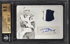 TOM BRADY BGS 9.5 2014 NATIONAL TREASURES PRINTING PLATE G-U PATCH AUTO 1/1