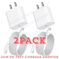 For iPhone 14 13 12 11 Pro XS XR X 20W PD USB C Fast Charger Block Type C Cable