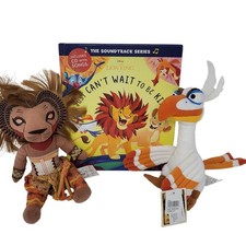 Lion King Plush Book CD Simba Zazu Broadway Musical Souvenir Stuffed Animal