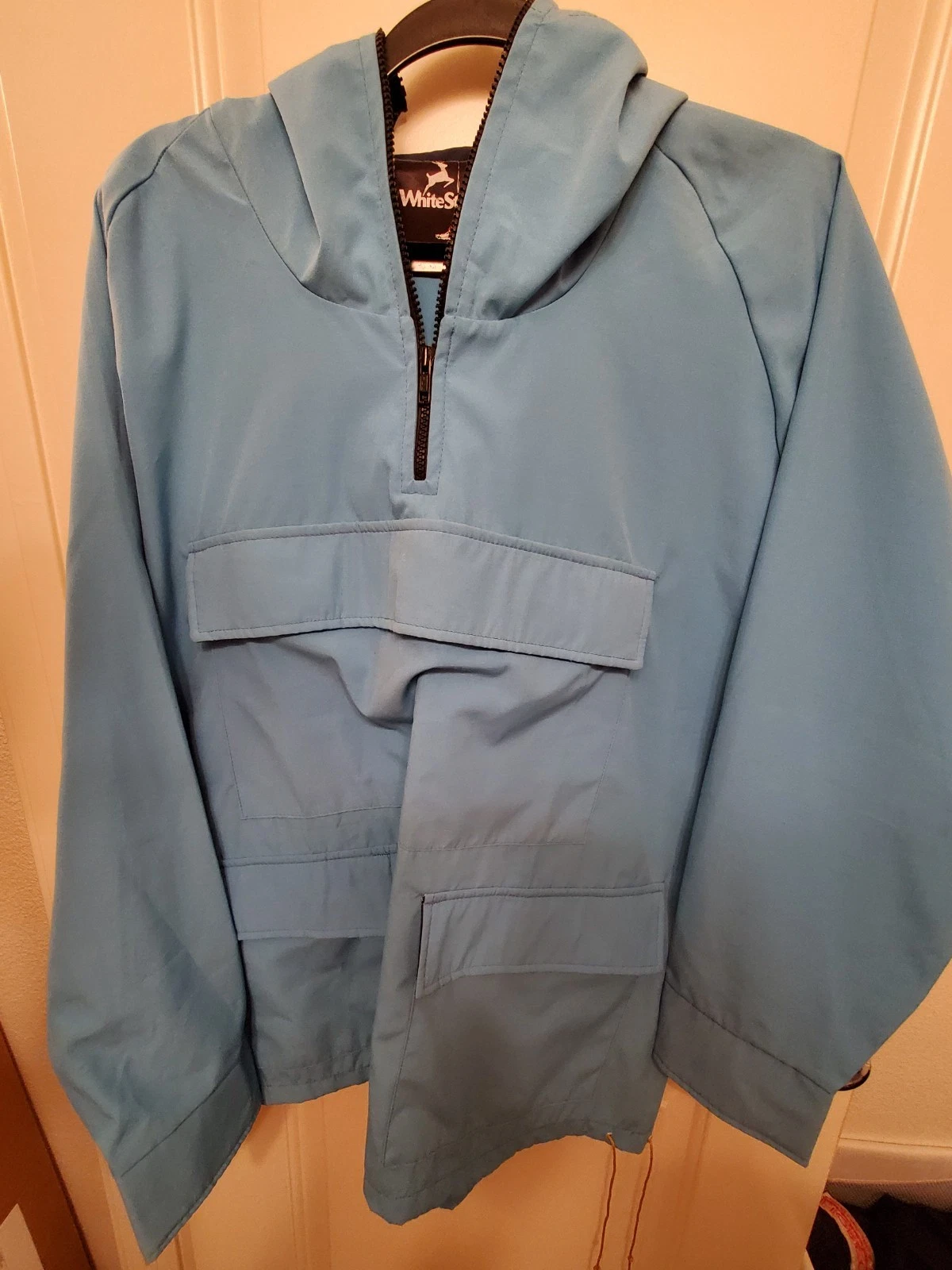 Vintage WHITE STAG JACKET Color: Sky Blue men size Medium pull over Windbreaker - product detail image 4