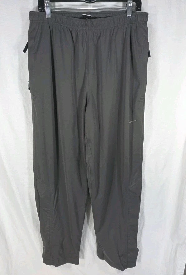 Nike Pants Men Large L Storm Fit Gray Athletic Track Athleisure Ankle Zip