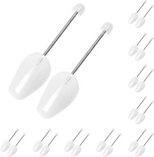 10 Pairs Plastic Shoe Trees for Men White 