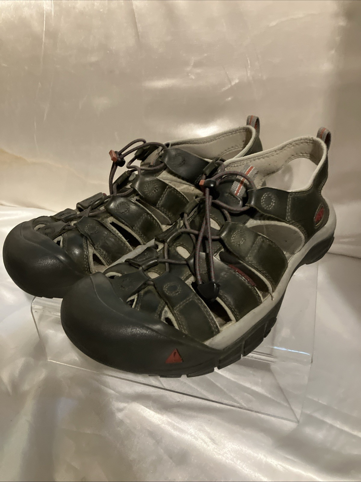 Sandali da trekking KEEN Newport uomo 13 larghi nero grigio acciaio impermeabili pelle