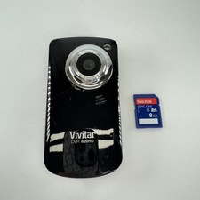 Vivitar DVR 620HD Digital Video Camera 4X Zoom Black w/ 8GB SD Card Tested
