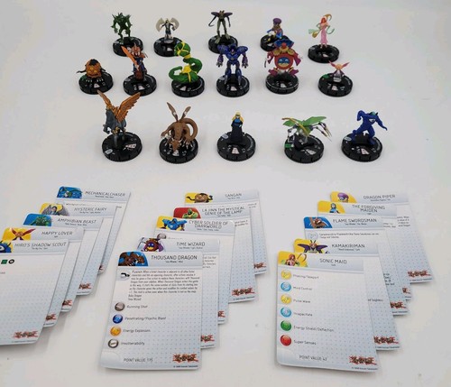 Lot Of 16 WizKids Heroclix YuGiOh Thousand Dragon Time Wizard Hysteric Fairy