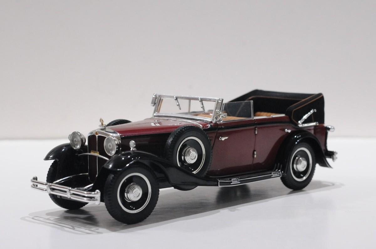 ANSON 1932 MAYBACH DS8 ZEPPELIN CONVERTABLE BURGUNDY/BLACK 1:18