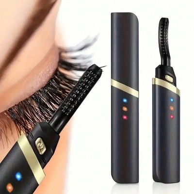 1pc Portable Electric Eyelash Curler, Rechargeable For Fast & Natural Lash Curli