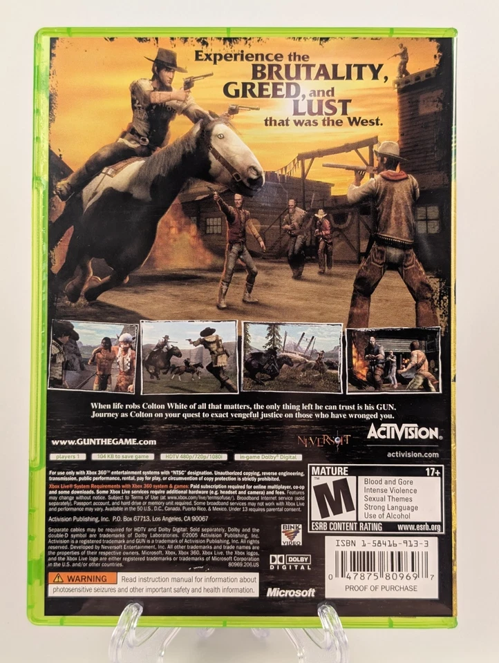 Gun (Microsoft Xbox 360, 2005)➡️CIB Complete - Tested - Excellent 📀! - Image 2 of 4