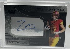 2025 Panini Black Football LUKE MCCAFFREY Auto Metallic Marks /299 Commanders