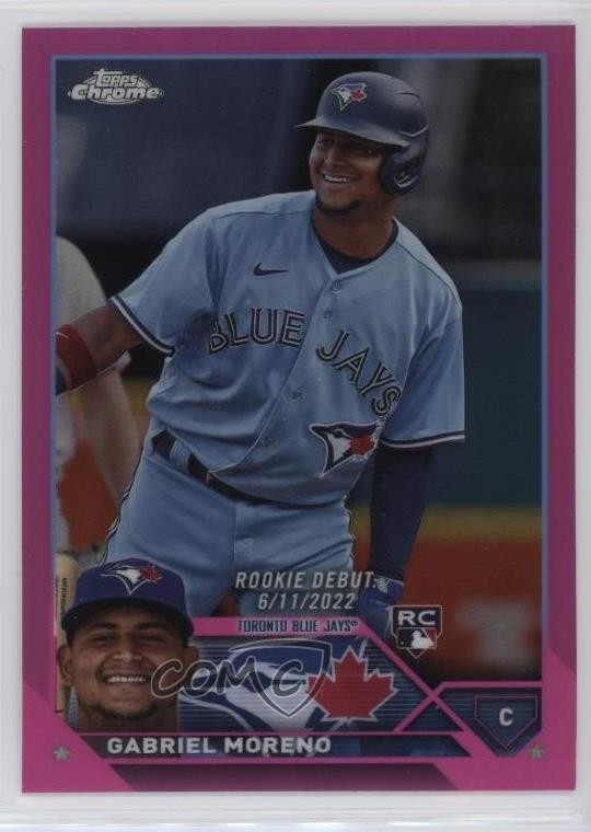 2023 Topps Chrome Update Rookie Debut Pink Refractor Gabriel Moreno #USC168 2x9